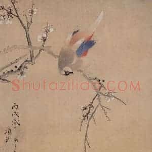 清代 颜岳《花鸟图册》国画花鸟作品图片赏析