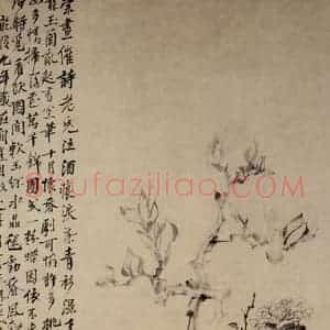 清代 李鳝《玉兰绣球图》国画花鸟作品图片赏析