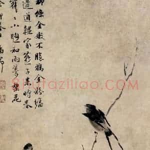 清代 王文治《柳燕图》国画花鸟作品图片赏析