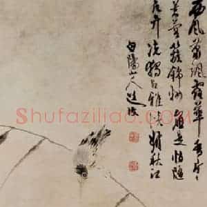 明代 陈道复《秋江清兴图》国画花鸟作品图片赏析