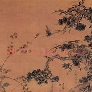 清代 王翚等《岁朝图》国画花鸟作品图片赏析