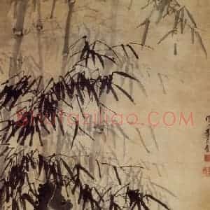1753年 李方膺《竹石图》国画花鸟写意作品图片赏析