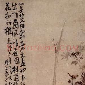 1741年 李方膺《秋菊》国画花鸟写意作品图片赏析