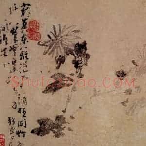 1744年 李方膺《花卉册》国画花鸟写意作品图片赏析
