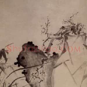1751年 李方膺《梅兰》国画花鸟写意作品图片赏析