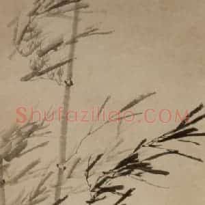 1751年 李方膺《潇湘风竹图》国画花鸟写意作品图片赏析