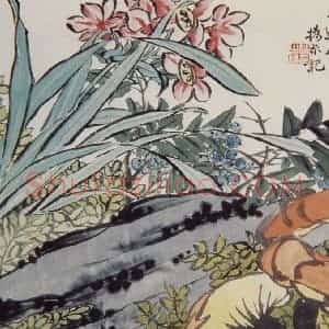 清代 赵之谦《蔬果花卉图册》国画花鸟作品图片赏析