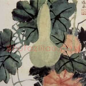 清代 赵之谦《蔬果花卉图册》国画花鸟作品图片赏析