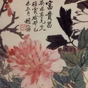 清代 赵之谦《花卉册》国画花鸟作品图片赏析