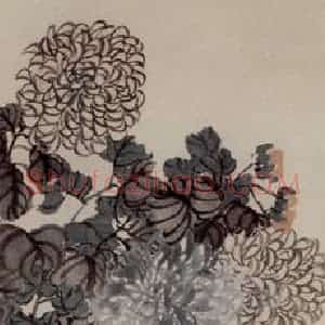 清代 赵之谦《菊花图》国画花鸟作品图片赏析