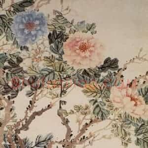 清代 赵之谦《牡丹图》国画花鸟作品图片赏析