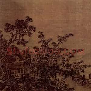 南宋 夏圭《梧竹溪堂图》国画山水作品图片赏析