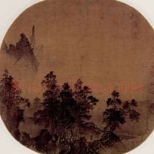 南宋 夏圭《烟岫林居图》国画山水作品图片赏析