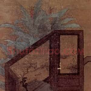 南宋 刘松年《罗汉图抽(信士问道)》国画人物作品图片赏析