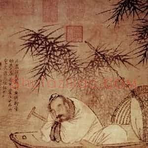 南宋 马远《秋江鱼隐图》国画人物作品图片赏析