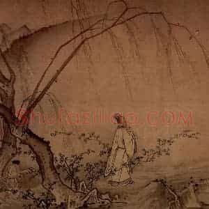 南宋 马远《山径春行图卷》国画人物作品图片赏析