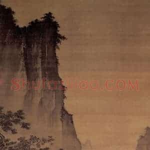 南宋 马远《对月图》国画山水作品图片赏析