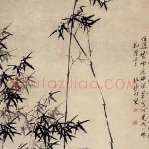 1762年 郑燮《竹石图》国画花鸟写意作品图片赏析