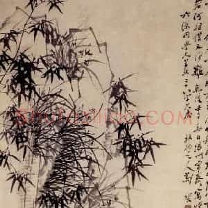 1762年 郑燮《兰石图》国画花鸟写意作品图片赏析