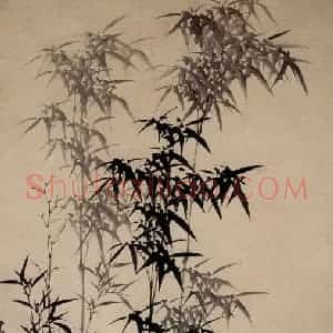 1764年 郑燮《墨竹图》国画花鸟写意作品图片赏析