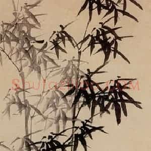 1765年 郑燮《兰竹图》国画花鸟写意作品图片赏析