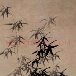 清代 郑燮《墨竹图》国画花鸟写意作品图片赏析