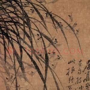清代 郑燮《兰竹册》国画花鸟写意作品图片赏析
