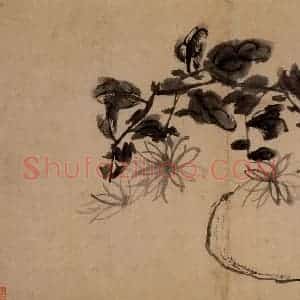 清代 郑燮《兰竹册》国画花鸟写意作品图片赏析