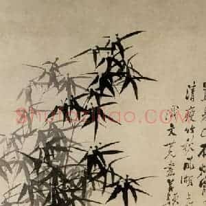 1757年 郑燮《墨竹》国画花鸟写意作品图片赏析