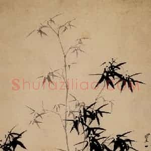 1757年 郑燮《墨竹》国画花鸟写意作品图片赏析
