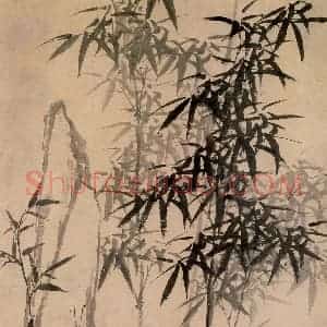 清代 郑燮《竹石图》国画花鸟写意作品图片赏析