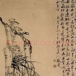 1761年 郑燮《兰竹图》国画花鸟写意作品图片赏析