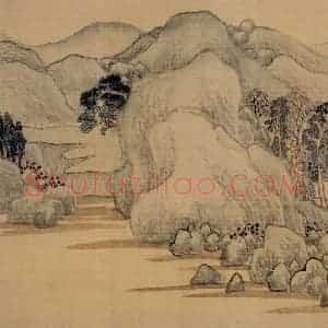 1734年 汪士慎《山水册》国画山水写意作品图片赏析