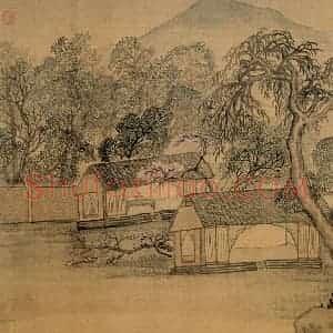 1734年 汪士慎《山水册》国画山水写意作品图片赏析
