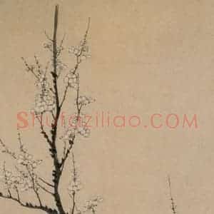 1736年 汪士慎《墨梅图》国画花鸟写意作品图片赏析