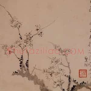 1742年 汪士慎《梅花册》国画花鸟写意作品图片赏析