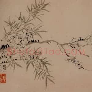 1742年 汪士慎《梅花册》国画花鸟写意作品图片赏析