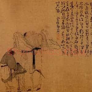 清代 黄慎《人物册》国画人物写意作品图片赏析