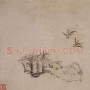 清代 黄慎《花鸟草丛册》国画花鸟写意作品图片赏析