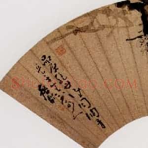 清代 黄慎《墨梅图》国画花鸟写意作品图片赏析