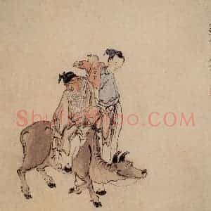 清代 黄慎《人物山水花卉图册》国画综合写意作品图片赏析