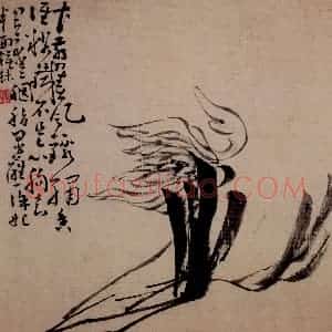 清代 黄慎《人物山水花卉图册》国画花鸟写意作品图片赏析