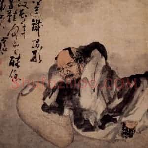清代 黄慎《铁拐李醉眠图》国画人物写意作品图片赏析