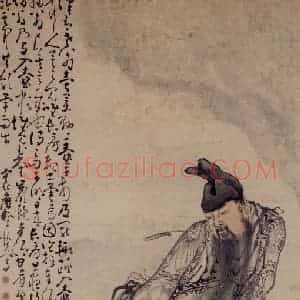 清代 黄慎《费长房遇仙图》国画人物写意作品图片赏析