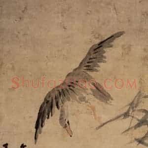 清代 黄慎《芦雁图》国画花鸟写意作品图片赏析
