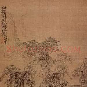 清代 黄慎《山水人物册》国画山水写意作品图片赏析
