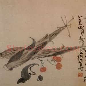 清代 黄慎《杂画册》国画花鸟写意作品图片赏析