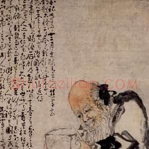 清代 黄慎《人物图》国画人物写意作品图片赏析
