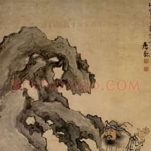 清代 黄慎《碎琴图》国画综合写意作品图片赏析