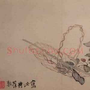 清代 李鳝《花卉册8开》国画花鸟作品图片赏析